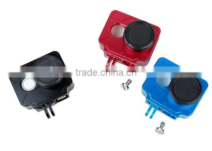 CNC Aluminum xiaoyi camera Frame Protective Shell Case with Mount& lens cover for XIAOMI Yi Sports Camera