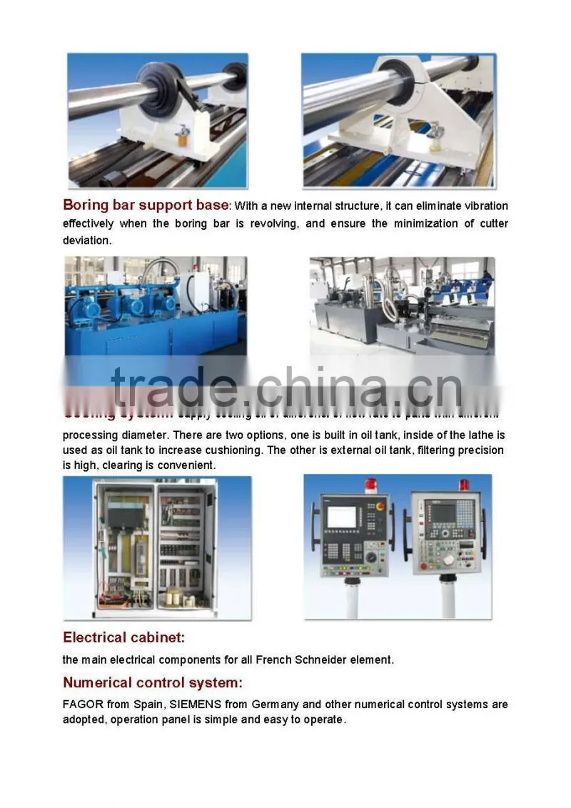 CNC cylinder deep hole drilling machines dia 50mm - 250mm