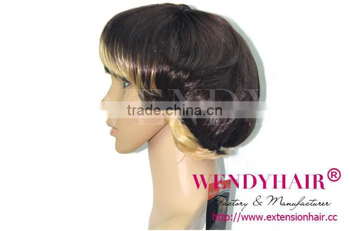 Colorful short synthetic wig most fashion style and best quality tangle free