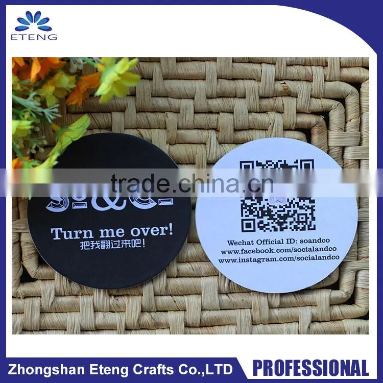 Promotion Best Selling custom printed absorbent paper coaster