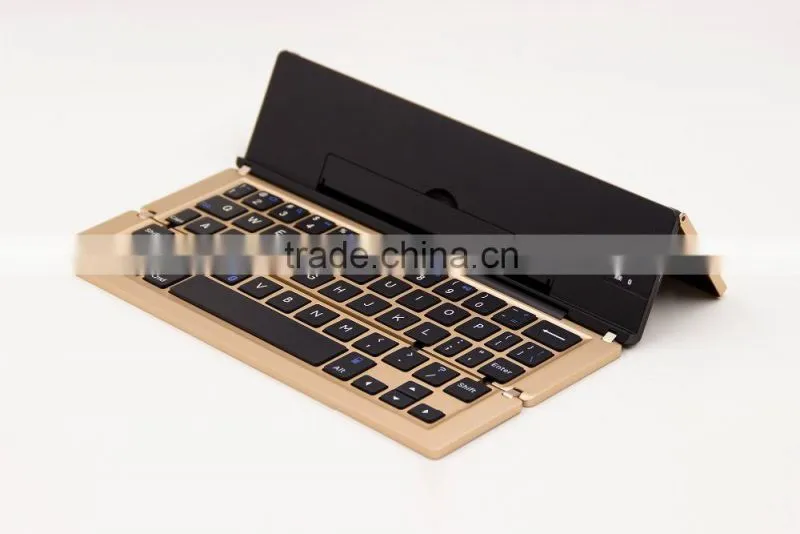 Bluefinger Aluminum alloy foldind Bluetooth keyboard for all mobile phones and tablets,applicable with IOS,Android system