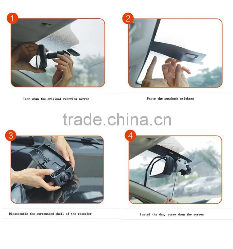 2015 new hot car dvr with speed camera GPS detector gps tracker g-sensor ADAS 1296p