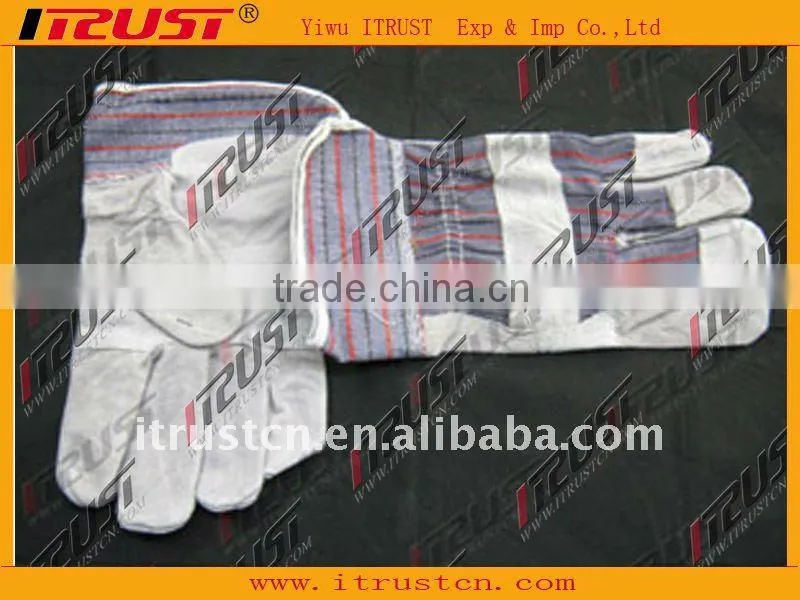 Genuine Leather Working Gloves with patch palm