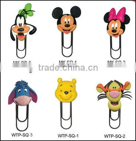 2016 Newest soft pvc 3d fancy bookmarker