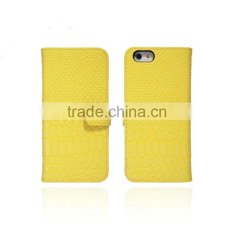 Premium Leather case with colorful cover for iPhone 6 leather case, for i Phone 6 flip cover case