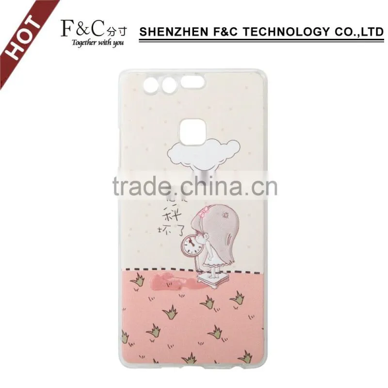 2016 new Fashion High quality TPU Back cover case for Huawei P9