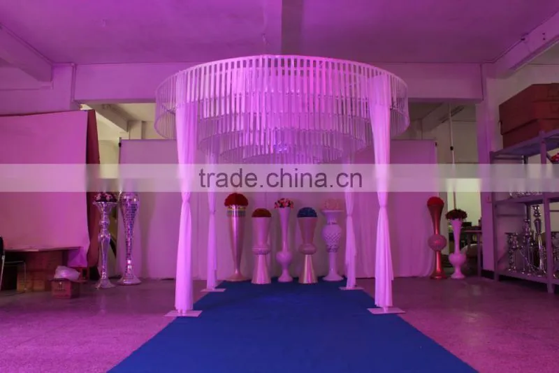 beautiful white round shape fabric wedding mandap decoration for weding decoration supplise in guangzhou MBD-007