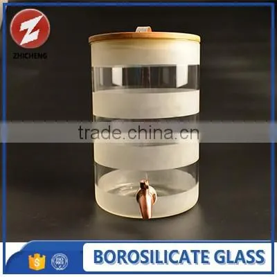 airtight pyrex glass jar with metal lid