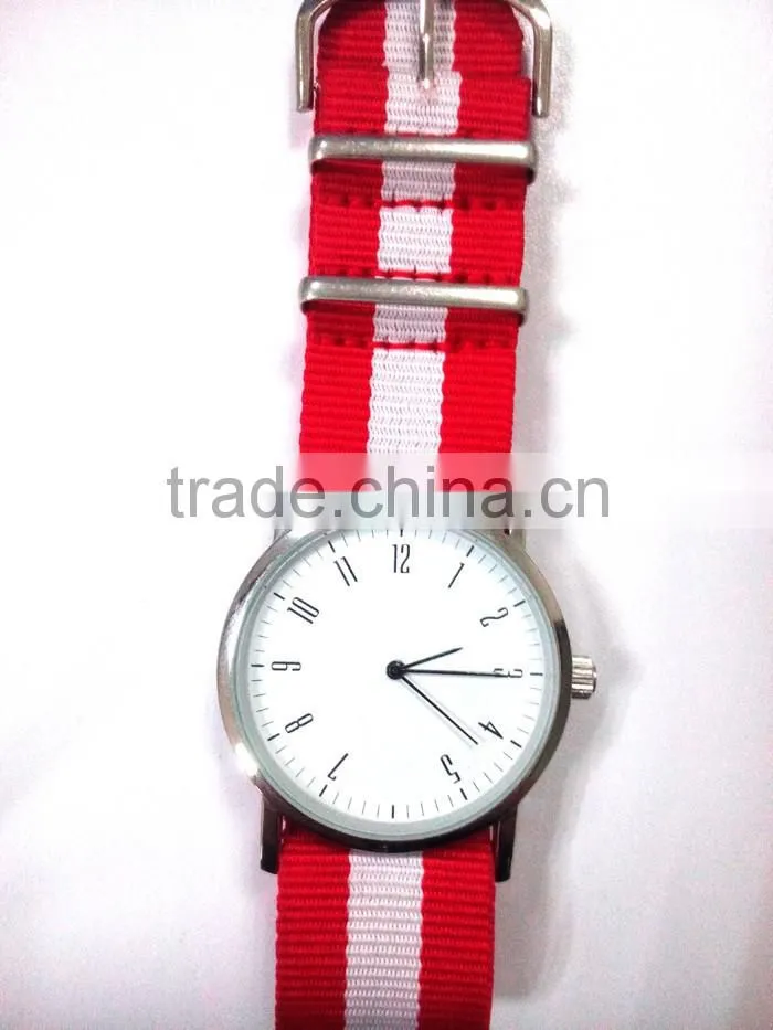 2016 hot fashion slim case nylon strap watch, minimalist watch face quality men's watch, stainless steel back men's watch