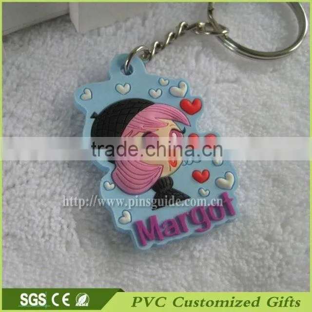 Cheap custom promotional soft pvc keychain