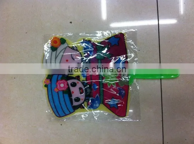 decorative hand fans with cartoon cat