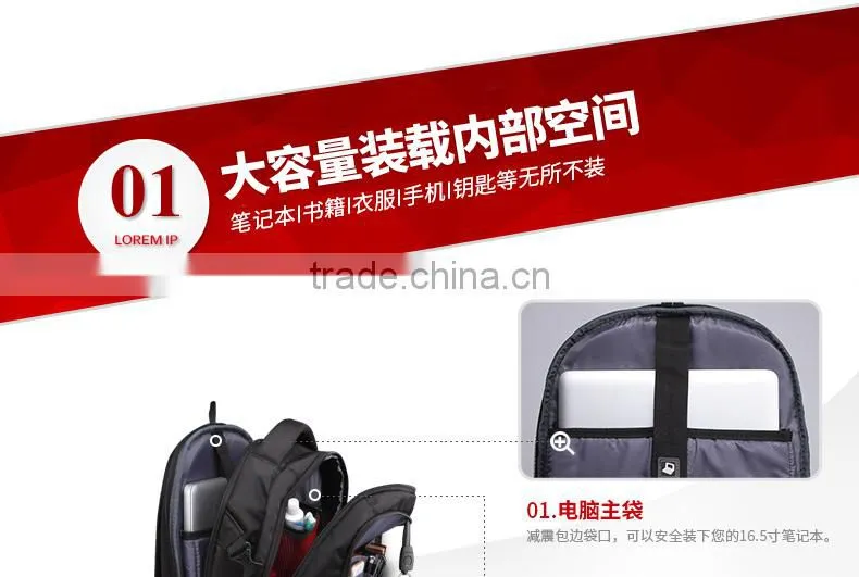 2016 high quality neoprene backpack, Unisex outdoor travel computer durable school backpack bag