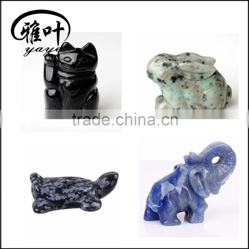 Bulk Wholesale Gemstones Dolphin/Turtle/Maneki Neko/Elephant Bulk Figurines