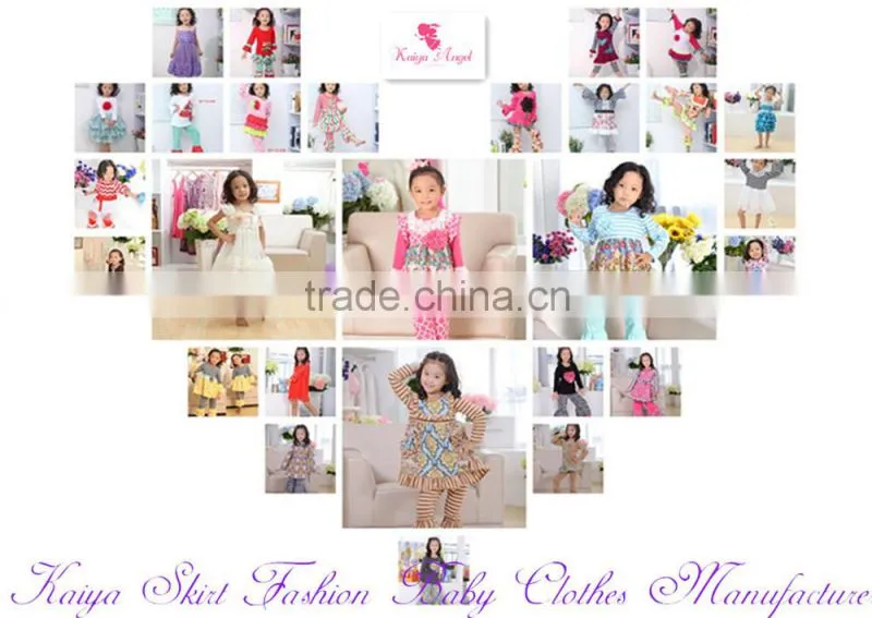 Cute white and red flower baby girl clothing ,autumn children outfit with tutu skirt