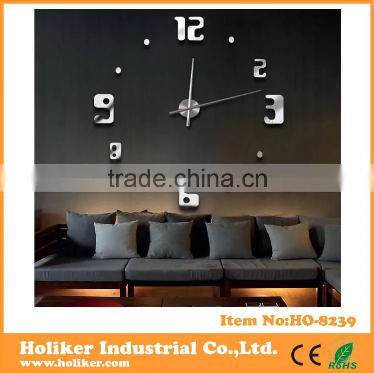 Fashion Designer Large Wall Clock Home Decor Diy Clock 3D