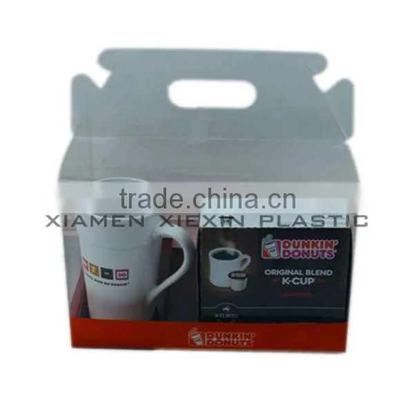 cheap plastic clear oem coffee mug box