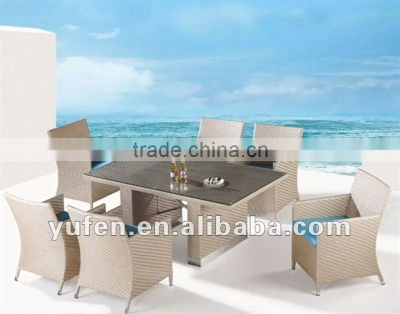 rattan tables and chairs for restaurant used