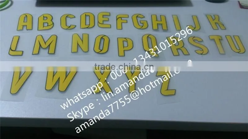 Jersey numbers and letters for t-shirt