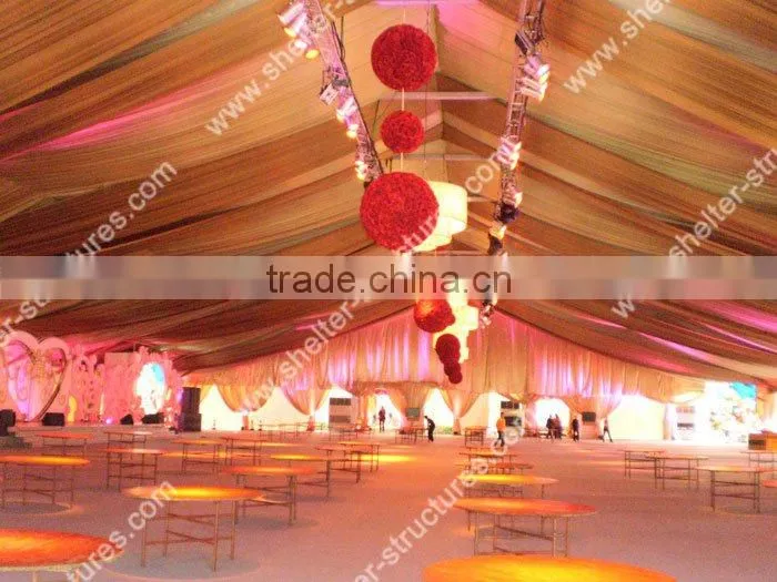 Huge temporary clear roof tent with nice decoration used temporary official