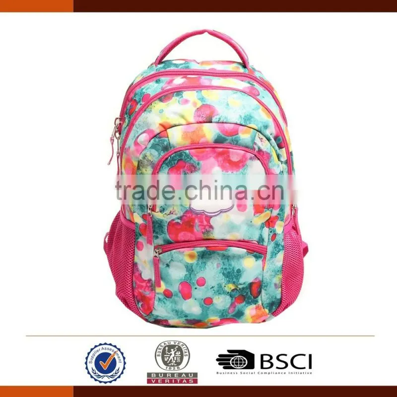 Personalized design 600D Teenage Girl School Bags