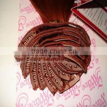 Quality clip hair extension/clip on hair extensions