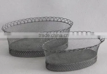 100597F-S/2 oval metal basket
