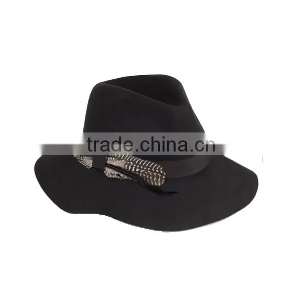 2016 New Style Wool Felt Fedora Hat For Ladies