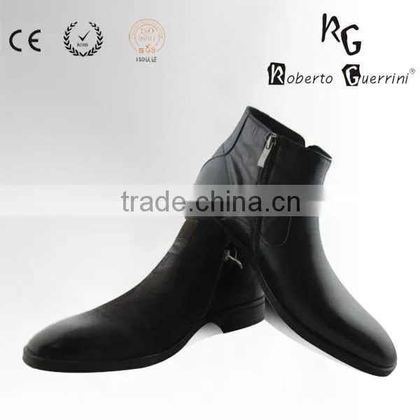 High end fashion leather safety shoe