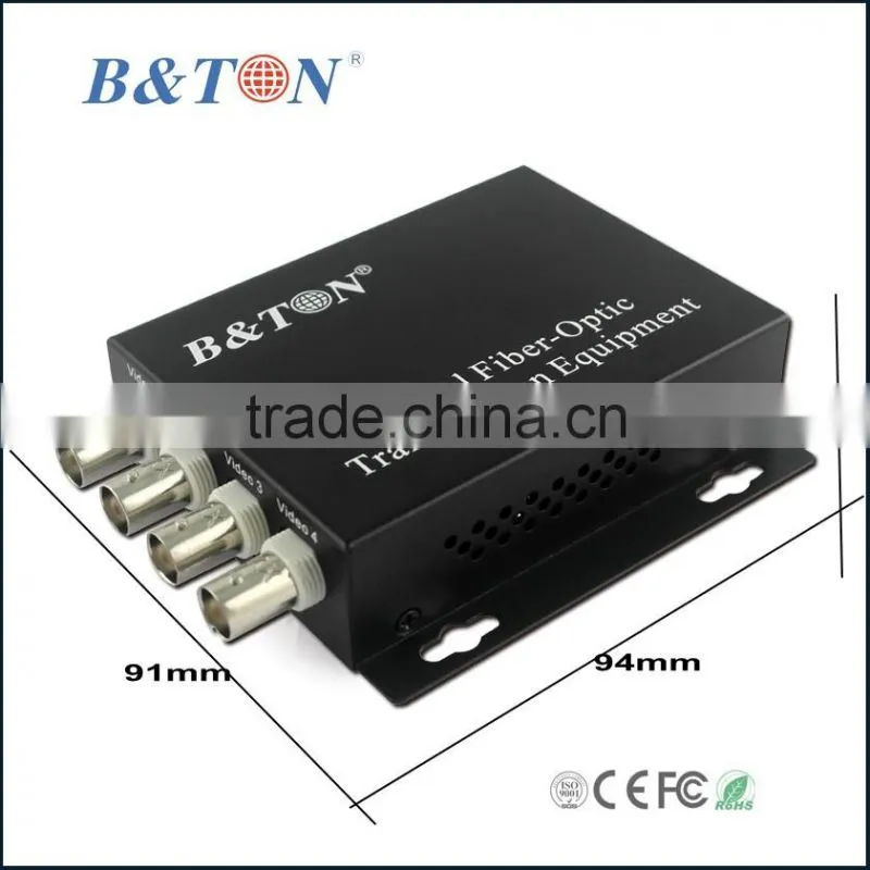 4ch Analog Video 1RS485 Data 20km Fiber Optical Video