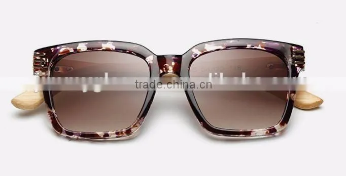 JMP648 Designer Gradient Lens Plastic Frame Sunglasses Bamboo