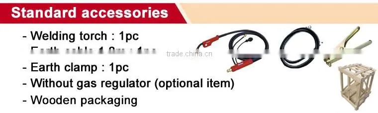 KF-200 thyristor-controlled CO2 MIG MAG welding machine with built-in wire feeder designed