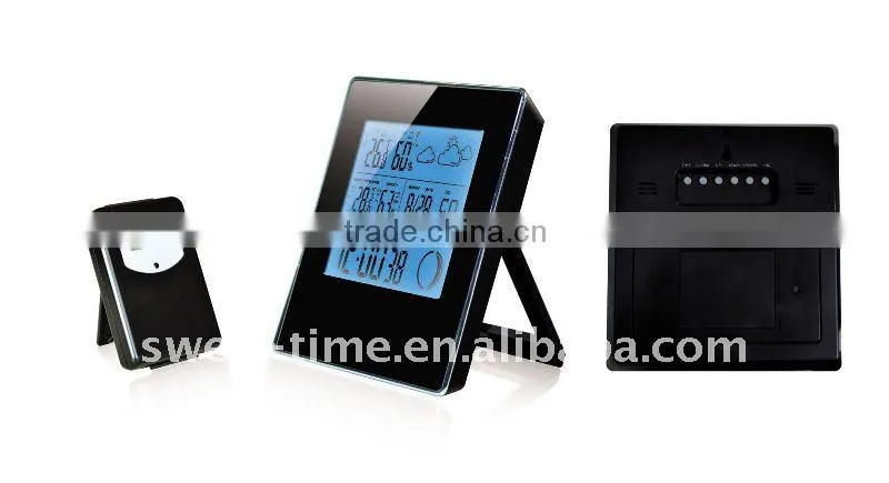 Digital Wireless Weather Station to Monitor Indoor Outdoor Temperature Humidity Thermometer Time Weather Forecast Alarm Clock