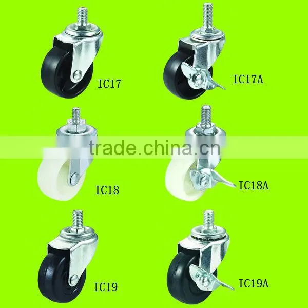With 8 automatic production lines Swivel plate grey rubber trolley caster wheels(IC23A)