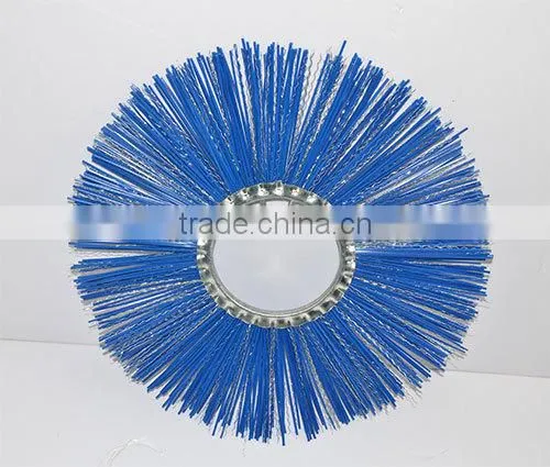 Pavement sweeping machine brush