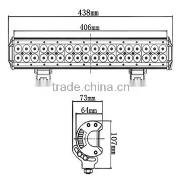 2014 Hottest sale 108W 17 inch cheap led work light led light bar for trucks