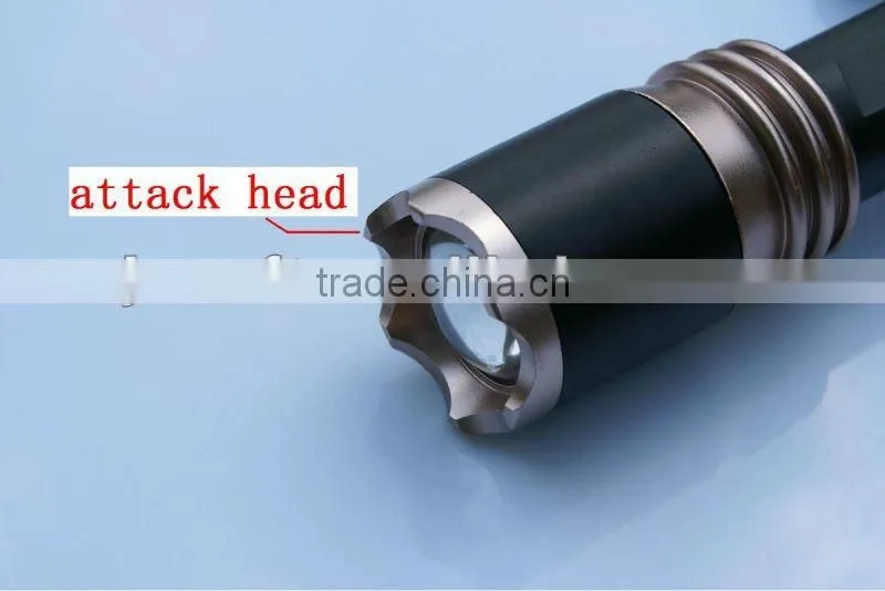 Waterproof aluminum alloy led torch rechargeable focus zoom high power flashlight