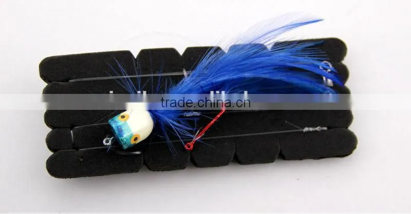 SURF POP RIG BLUE 1/0 FLOAT HOOK BAITED HOOK B/HOLDER 30LB