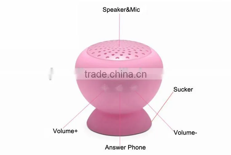 best waterproof portable waterproof bluetooth shower speaker with mic handsfree call function