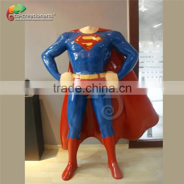 Life size fiberglass super hero statue