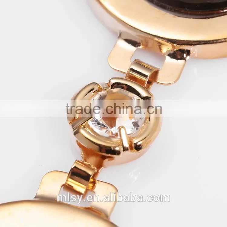 Fancy gold plated chains wholesale with rhinestone Brightness F1-80131