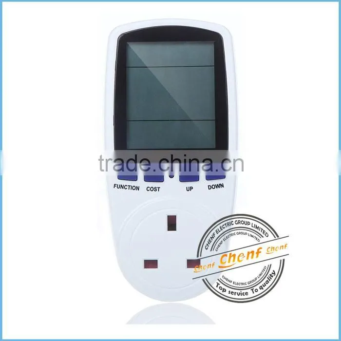 2014 Newest UK 230V 13A Watt Power Energy Voltage Meter Analyzer with High Quality