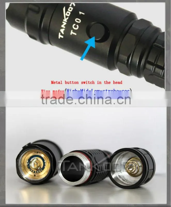 TANK007 500w high power led high power led 15w Rechargeable LED Flashlight
