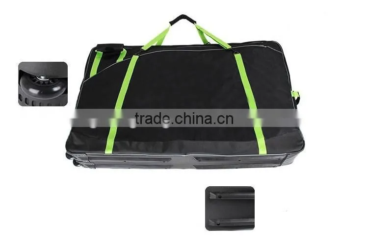 Polyester Bicycle carry Bag Folding Bike Bag with Wheels with two pieces spare tire RYB075