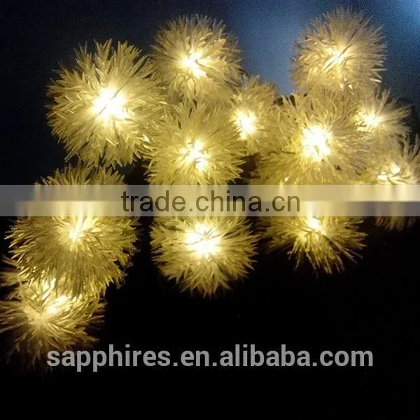 20L white led outdoor decorating lights, with snow shape led string lights