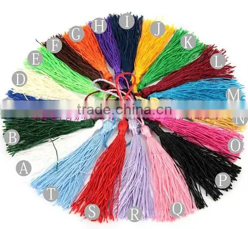 10PCS 7-9cm Handmade Silky Tassels Decoration Pendant Key Chains Bag Accessories