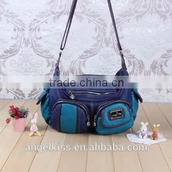 2014 angel kiss wash bag with customized metal logo small shoulder bag