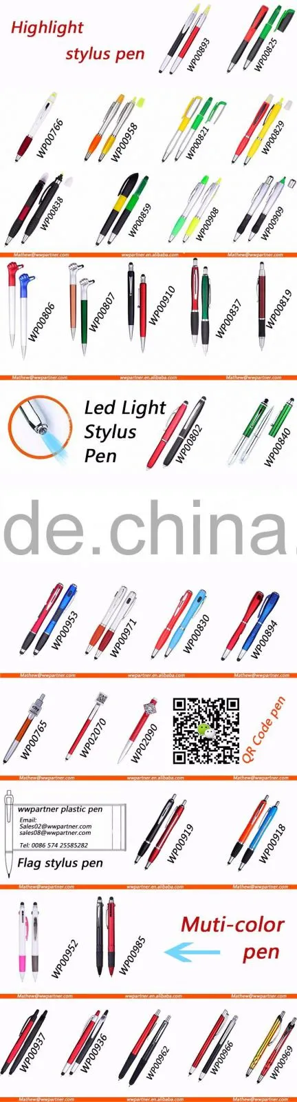 Japanese Plastic Muji Pen 1000 Different Ballpoint Pens for Choose