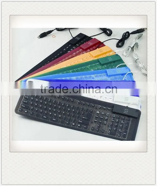 Hot selling Computer keyboard USB silicone keyboard