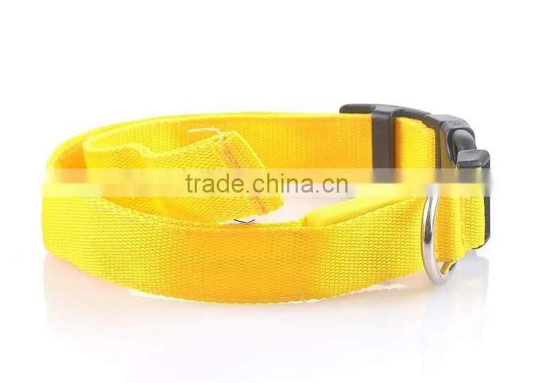 Pets Dog LED Light Blink Flash Night Safety Nylon Collar Waterproof