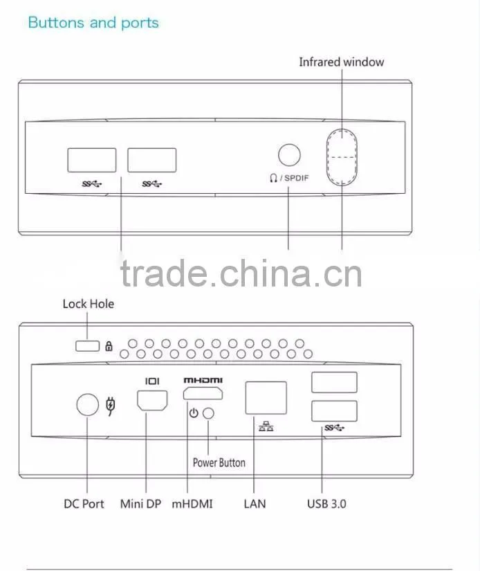 10*10cm NUC J1900 industrial fanless 4k mini pc 12v